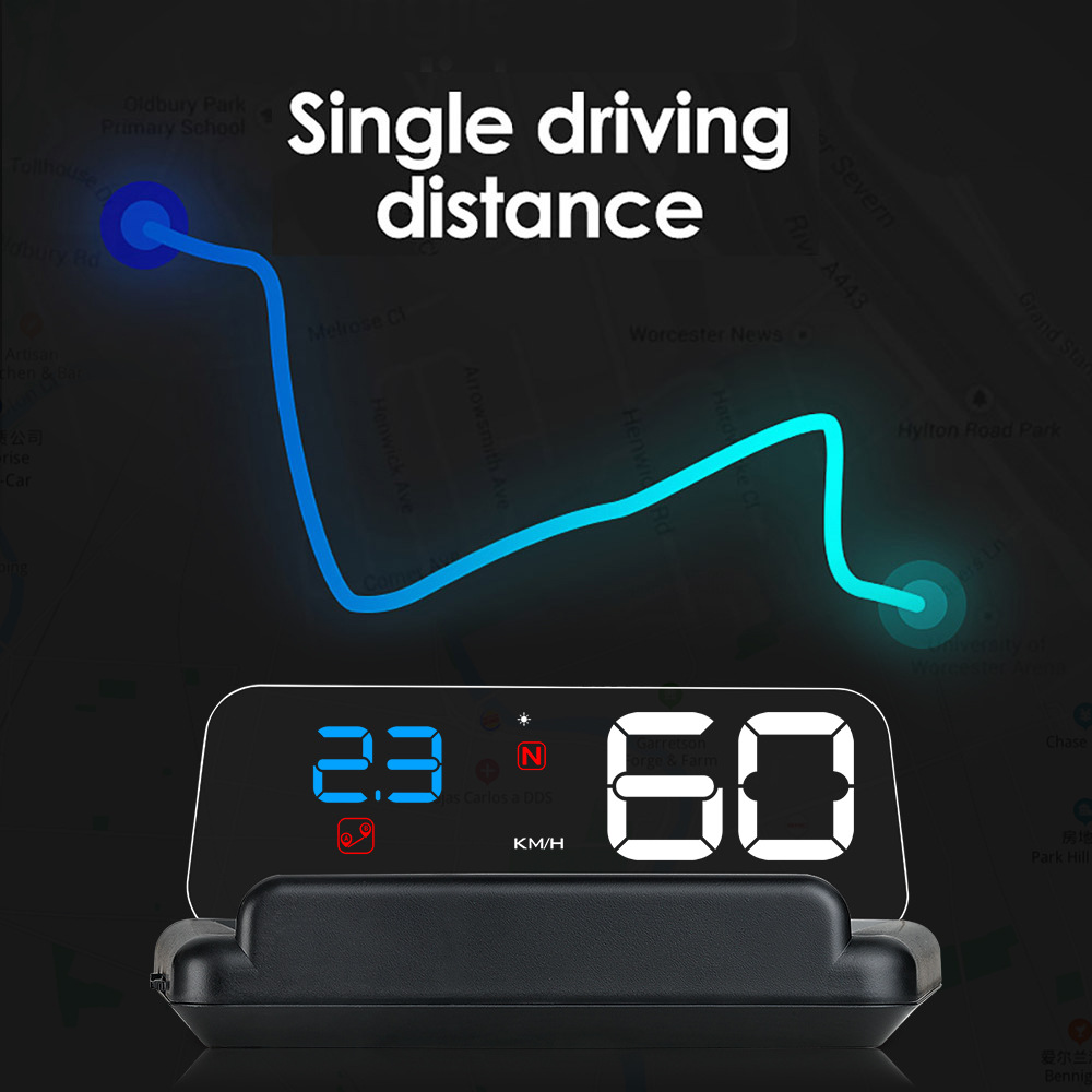Hud Head-Up Display High-Definition Gps Speedometer Projection Car-Mounted Hud Speedometer Kmh/Mph Cross-Border Exclusive Supply