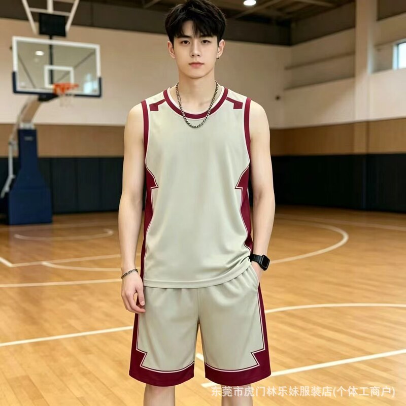 Summer Fitness Running Quick-Drying Casual Sports Suit Men's 2026 T-Shirt Vest Shorts Basketball Uniform Jersey Summer Fitness Running Quick-Drying Casual Sports Suit Men's 2026 T-Shirt Vest Shorts Basketball Uniform Jersey