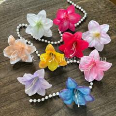 3D打印萱草百合花朵仿真花手工diy鞋花发夹装饰百合花朵批发家居
