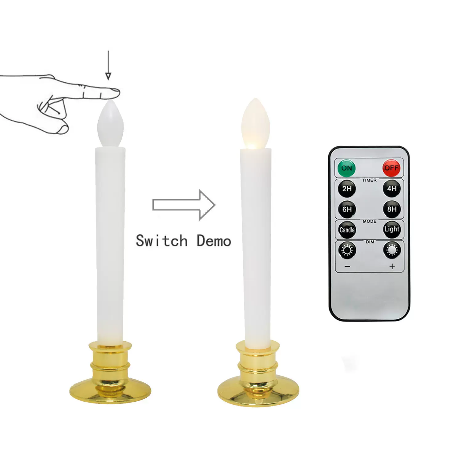 厂家货源遥控长杆电子蜡烛灯跨境家居圣诞万圣节杆蜡酒吧装饰蜡烛