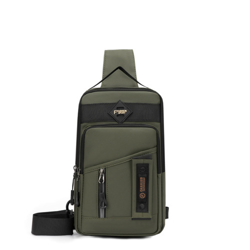 Foreign trade new fashionable chest bag, men's all-matching portable commuting shoulder bag, fashionable simple portable cross-body bag