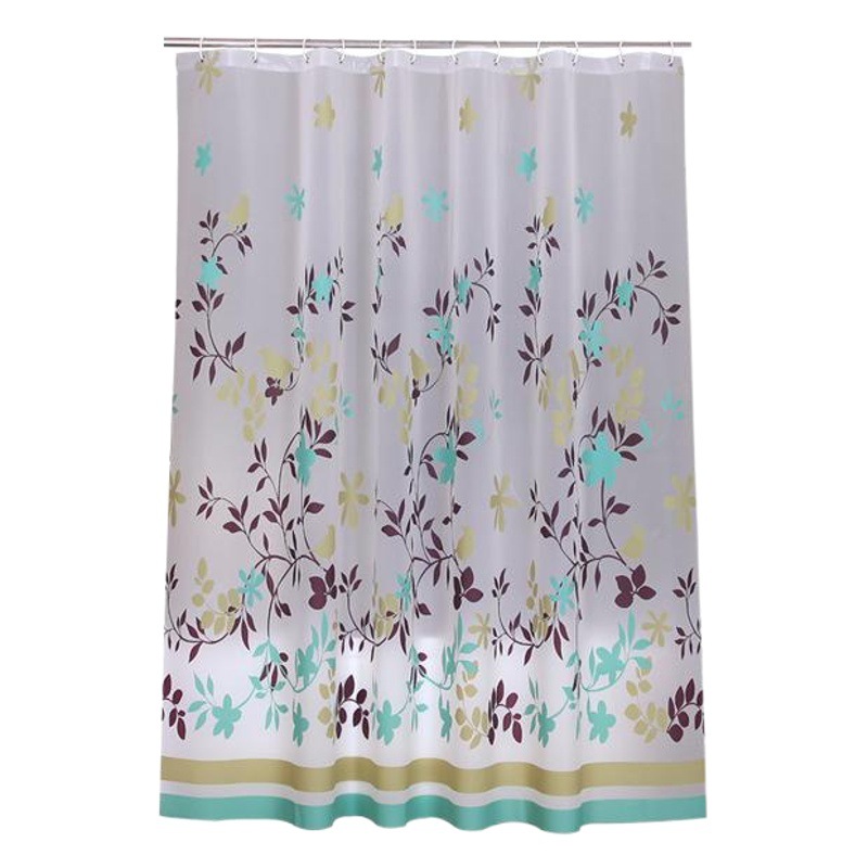 Amazon Cross Border Coffee Tree peva Shower Curtain Toilet Bathroom Shower Curtain Waterproof Mildew Proof Printed Curtain