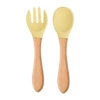 Y11 wooden spoon+wooden fork