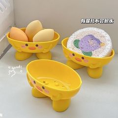 石鹸箱家庭用かわいい漫画浴室石鹸箱排水小さな黄色いアヒル石鹸箱寮肥厚収納ラック
