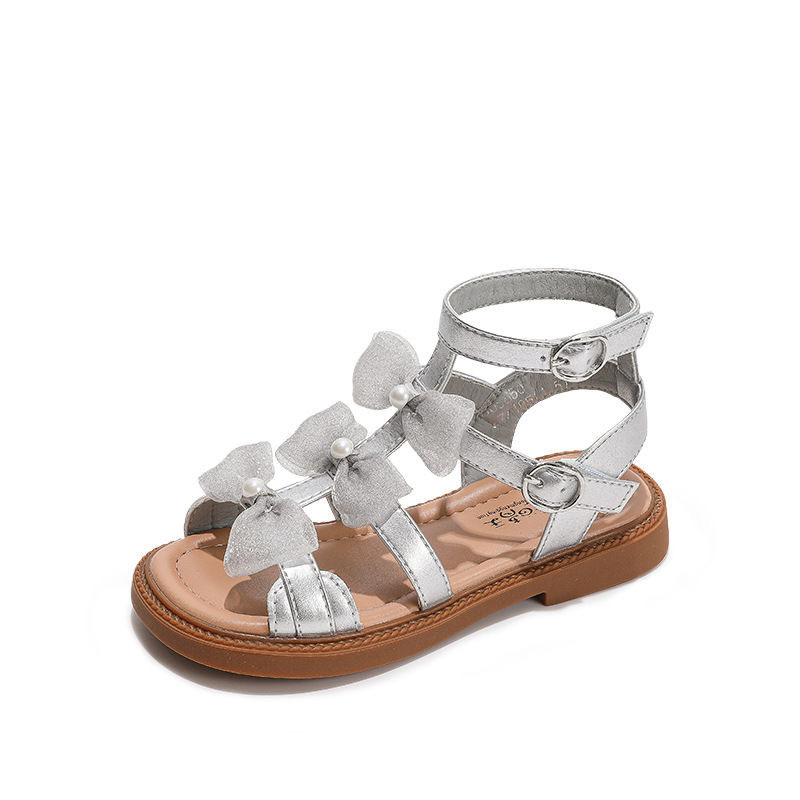 Sandalias romanas altas para niñas verano 2025 nueva moda bowknot zapatos de princesa para niños sandalias de playa para niñas image 5
