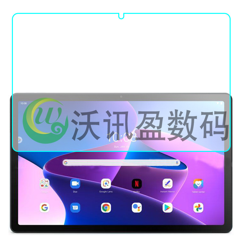Suitable for Lenovo Tab M10 Plus 3rd Gen tempered glass film arc edge screen protection film anti-scratch explosion