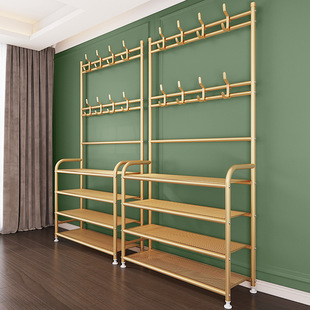 Internet celebrity coat rack floor shoe cabinet integrated Cabinet living room clothes rack light luxury shoe rack household simple bag rack