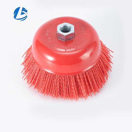 Letter Large Bowl Type Abrasive Wire Brush Nylon Grinding Wire Polishing Brush Furniture Embossed Grinding Wheel Dupont Wire Polishing Wheel