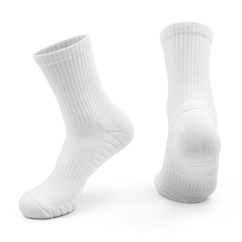 Calcetines de baloncesto profesionales para hombres Calcetines de tubo de entrenamiento Calcetines deportivos de combate real para hombres Calcetines de fondo de toalla absorbente de sudor engrosados al por mayor