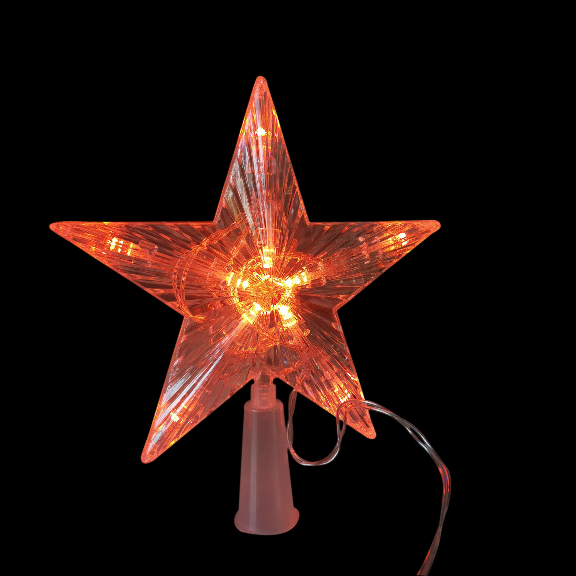 Lámpara de pentaco transfronteriza LED árbol de Navidad iluminación de estrella LED decoración de caja de baterías de pentaco