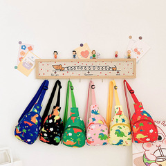 Girls cross-body spray-painted dinosaur chest bag new Korean style small cross-body bag cute baby waist bag travel backpack children's bag