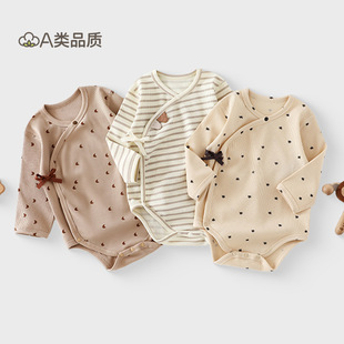 25 summer cotton baby ins style pajamas class a long sleeve jumpsuit baby clothes newborn air conditioning clothes bag fart clothes