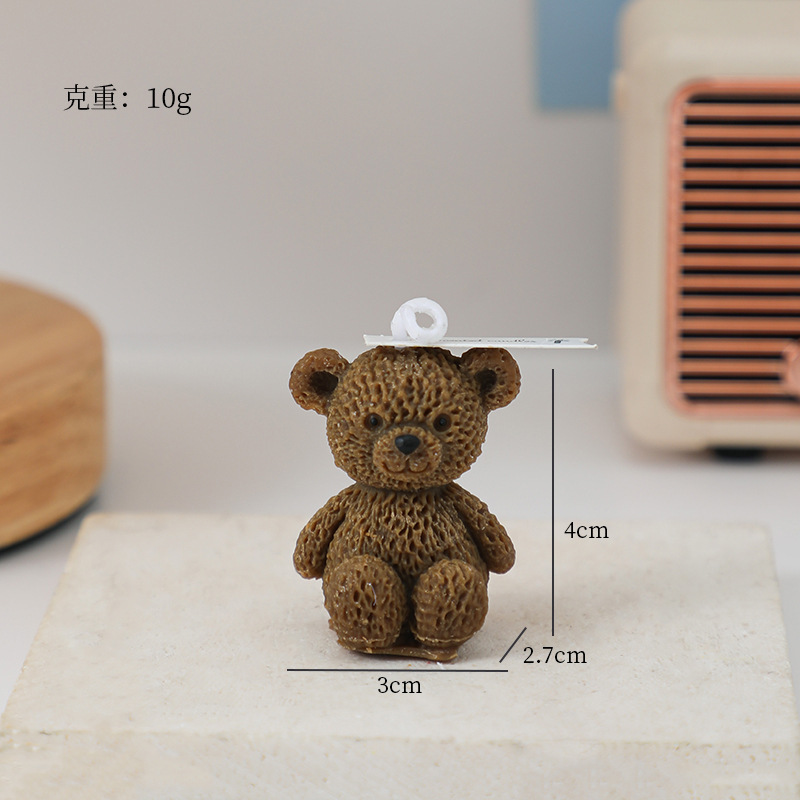 クマの香りのキャンドルコレクションお土産手作りクリエイティブかわいい雰囲気の香りクロスボーダー動物の形のワックス|undefined