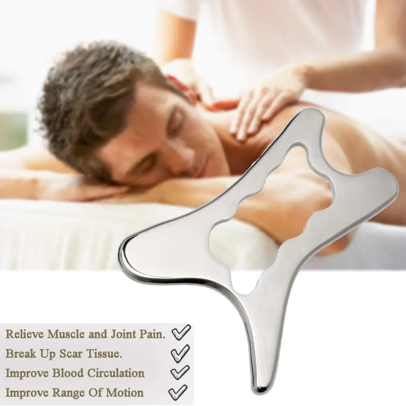 근막 칼 마사지기 IASTM 스테인레스 스틸 스크래핑 보드 연조직 이동 도구