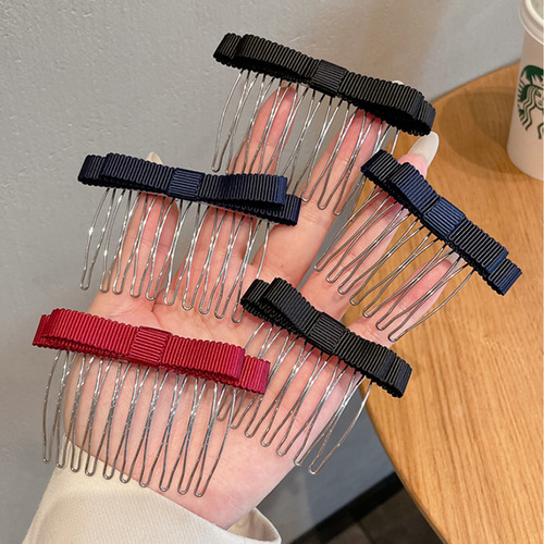 Butterfly knot broken hair comb woman forehead bangs no trace insert comb broken hair organization magic hair clip hair accessories short hair head accessories