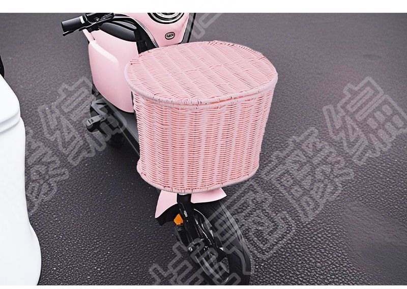 Rear basket for electric bikes, electric scooter rear basket with cover, storage bag, basket for placing items, helmet holder, large capacity