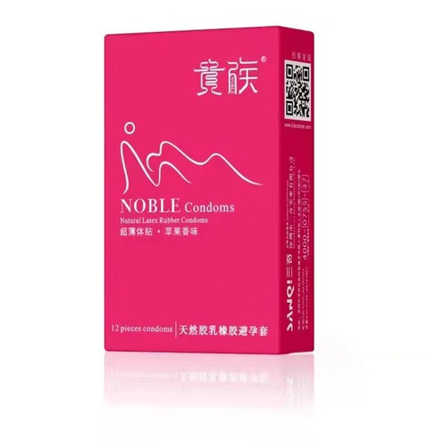 贵族天然乳胶避孕套水果香味12只装男性安全套成人夫妻计生用品