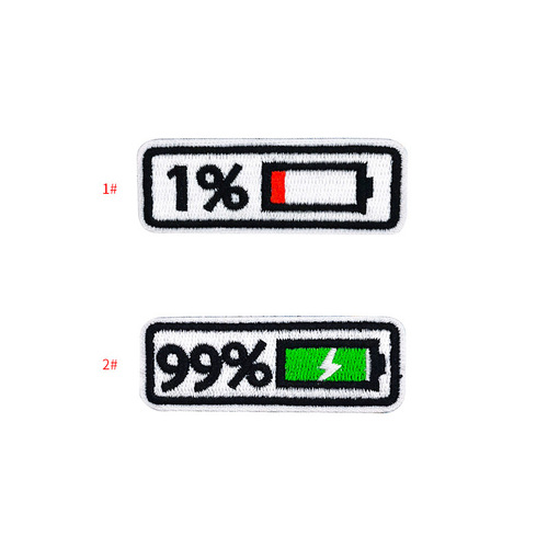 Trendy brand clothing embroidery stickers, personalized shoes and hats decoration with Velcro cloth stickers, 99% 1% battery embroidery stickers