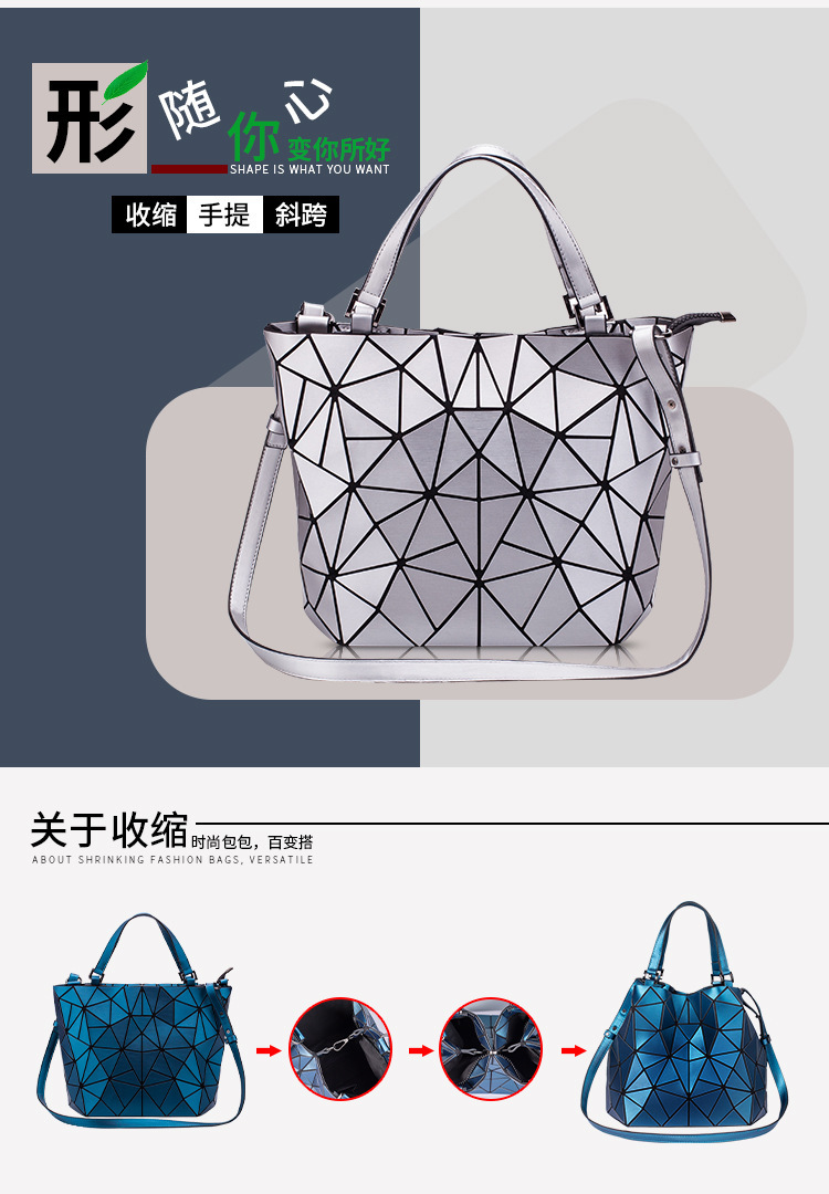2023 New Lingge Women's Bag Trend Shoulder Crossbody Bag Women's Large Capacity Bucket Bag Small Design Geometric Bag_voghion.com