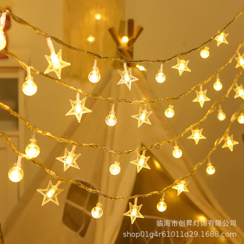 LED star light atmosphere light camping light string small ball birthday layout bedroom Internet celebrity decoration small colored light Wholesale