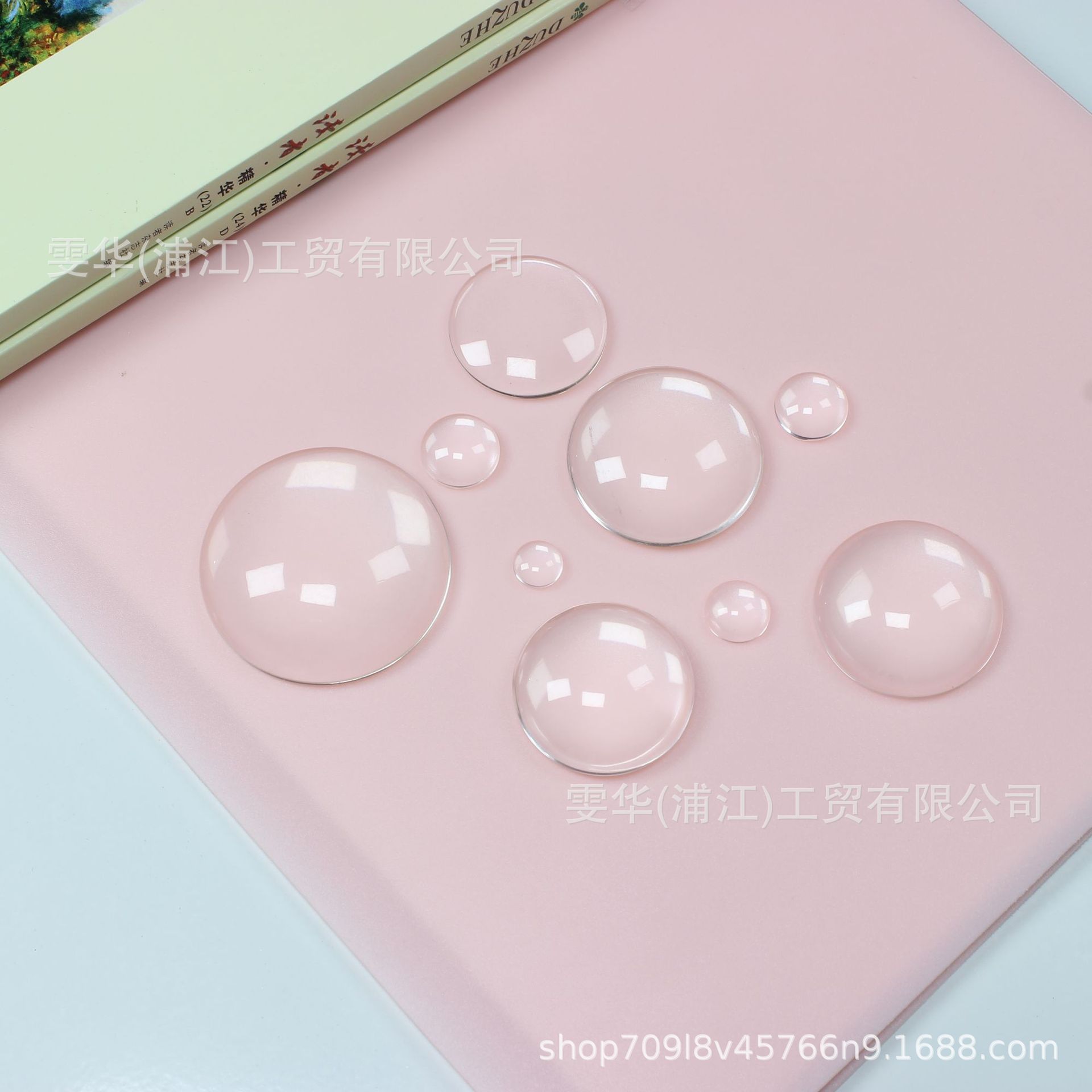 白水晶时光宝石玻璃贴片扁圆冰箱贴水晶玻璃美甲配件挂坠厂家直供