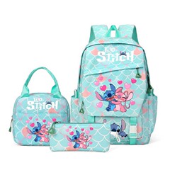 跨境新款书包史迪奇Stitch三件套中小学生轻便肩负户外潮流双肩包
