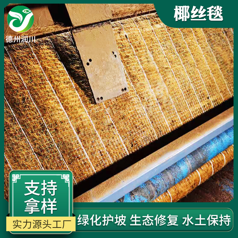 【椰丝毯】河道护坡椰丝植草毯批发生态绿化植物纤维毯抗冲生物毯