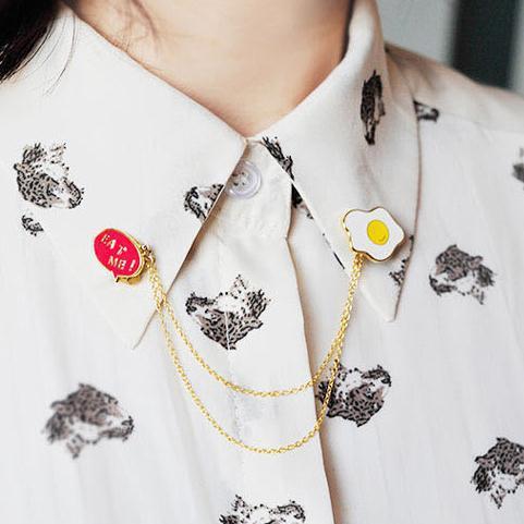New European and American Products Launch Planet Fried Egg Fuji Mountain Cloud Charm Cat Shaped Brooch Pin Clasp Bulk