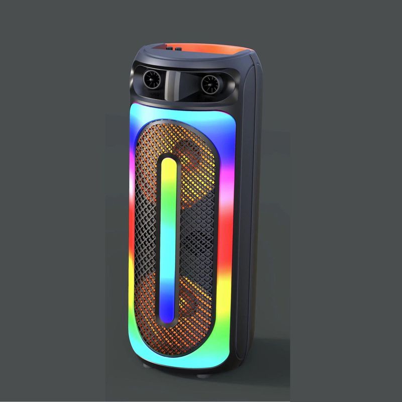 Sxqf工場の新型卸売ブルートゥーススピーカーの私型携帯用ダブル8インチ広場舞移動ledライトスポット音響|undefined
