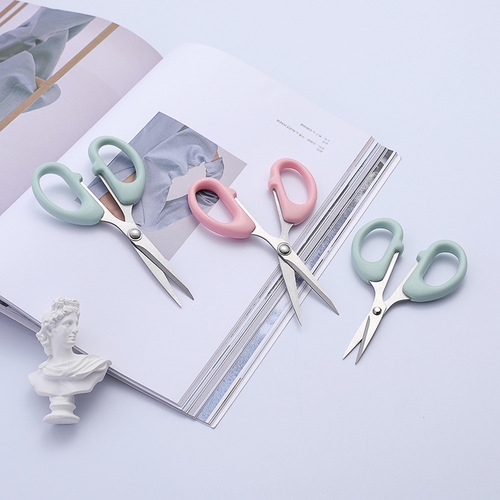 Stationery scissors office home kitchen sewing paper scissors large, medium and small stainless steel handmade art knife scissors