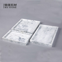 厂家天然大理石托盘方形首饰收纳家居摆件装饰品样板间酒店软装陈