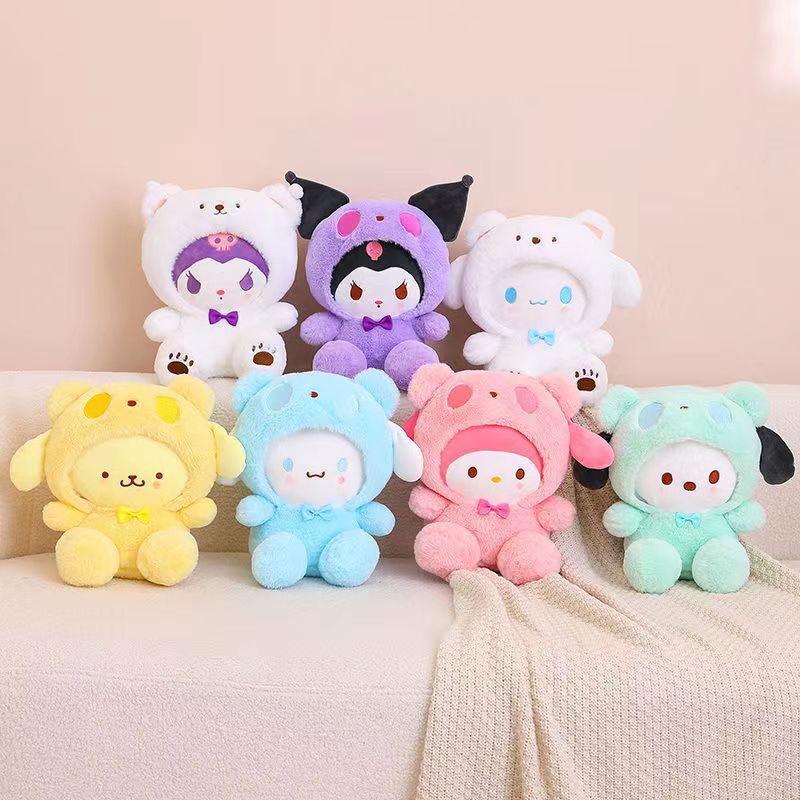 Sanrio Doll Yugui Dog Plush Toy Kulomi melody Grasping Machine Doll Pudding Dog Small Doll Throwing