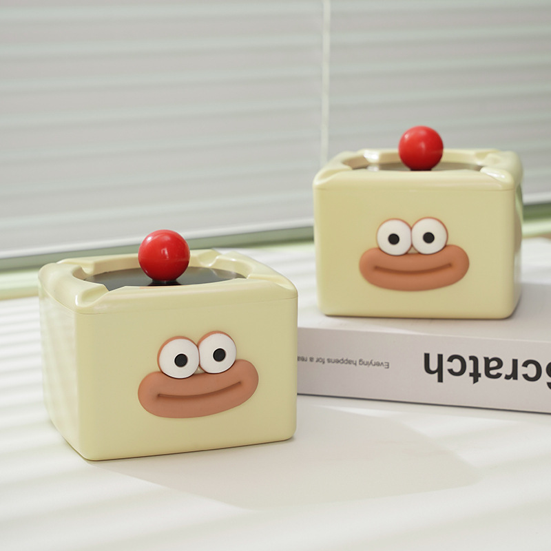 Cenicero creativo con cubierta antivolantes decoración de sala de estar de alto valor decoración del hogar escritorio de oficina juego de humo cenicero