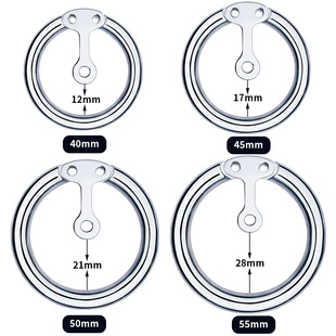 FRRK-187 New Negative Lock Men's Metal Stainless Steel Chastity Lock with Removable Diversion Ball with Accessories