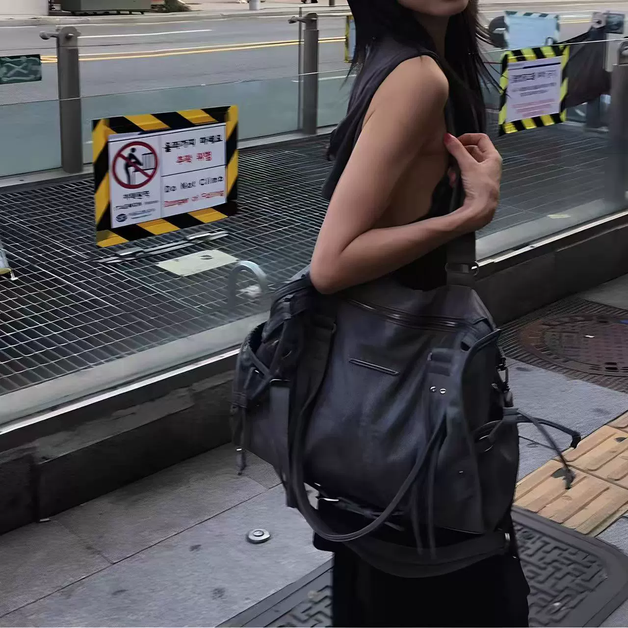 One-shoulder bag (Fancy Club) roomy retro style, adjustable strap, 5 colors
