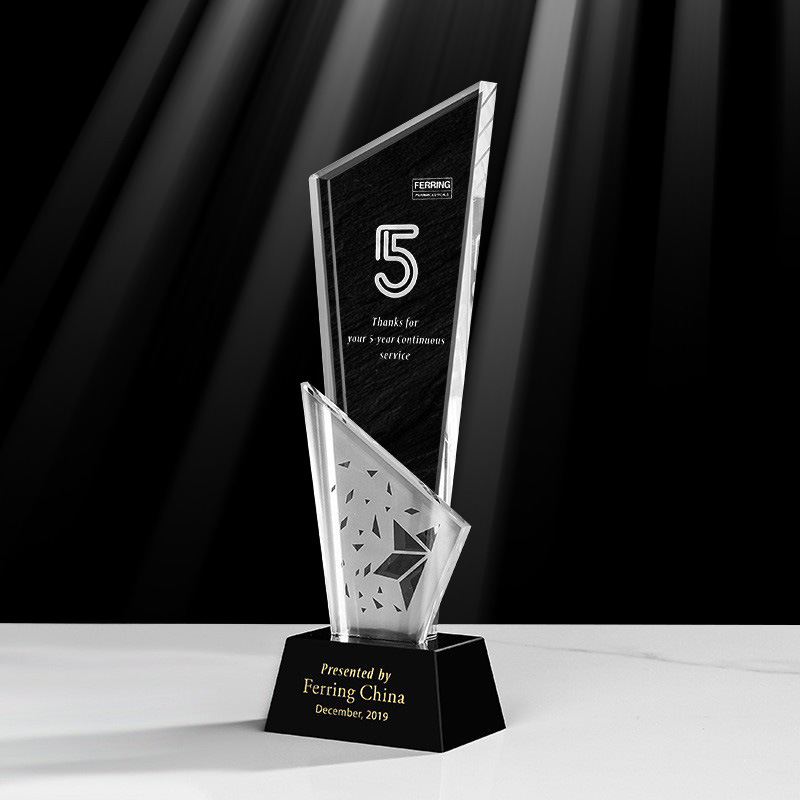 Trofeo de cristal de graduación creativo excelente personal de honor escuela de baloncesto infantil medalla de grabación personalizada