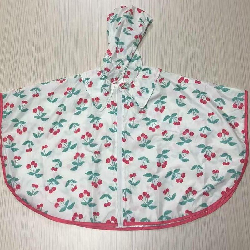 Japanese-Style Children's Lightweight Quick-Dry Rain Poncho for Kindergarten, Fashionable Raincoat with Bowknot