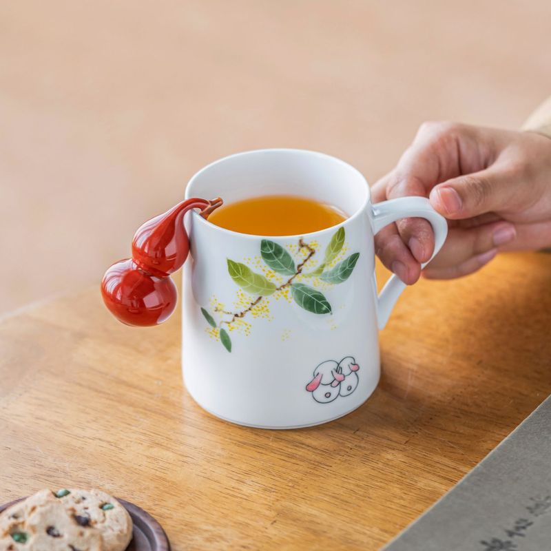 创意挂杯葫芦福光葫现茶玩摆件茶桌茶道陶瓷小茶玩家用茶道配件|undefined