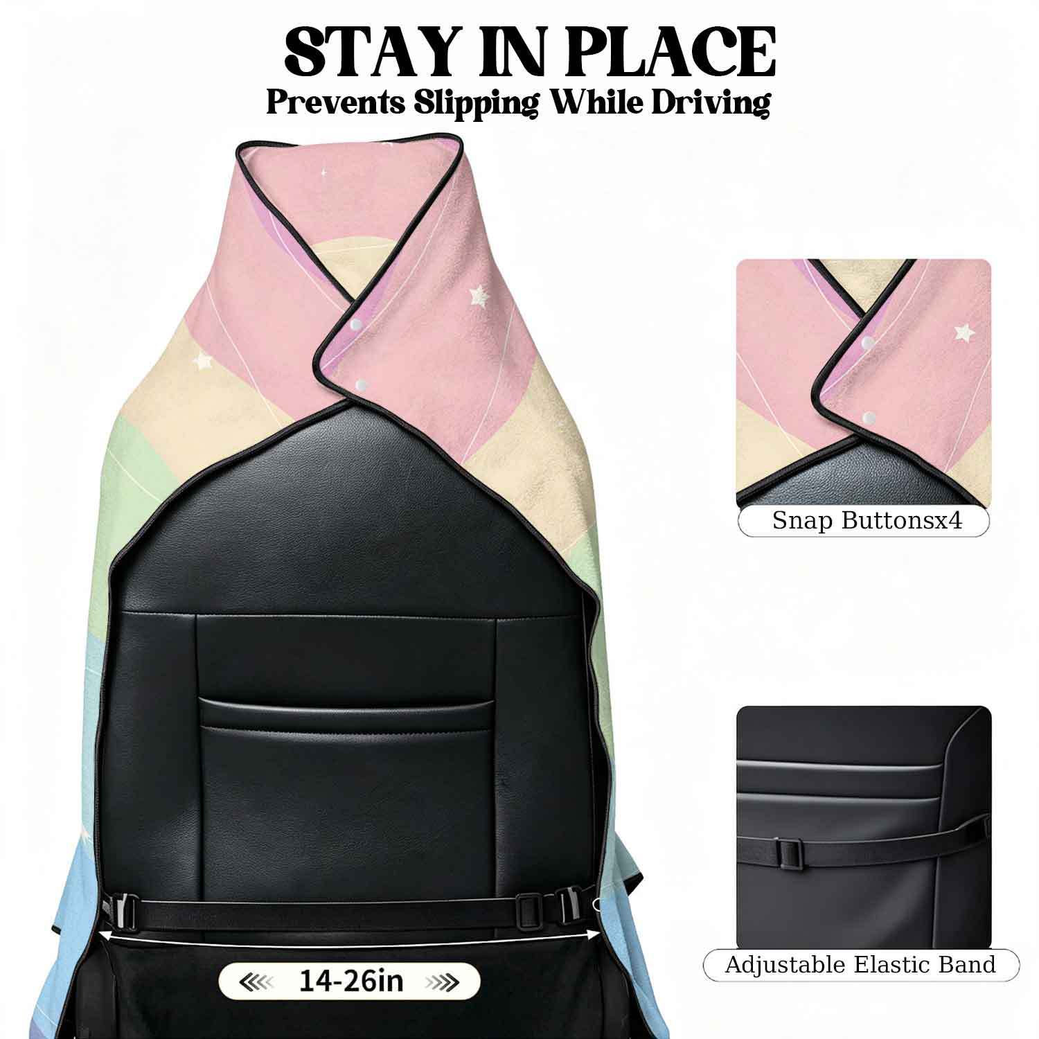 2-piece dual-use car seat cover, ultra-fine fiber, can be used as a beach towel, printed car protective seat cover 6