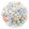 Acrylic marble round beads, bracelet, jewelry charm, accessory, necklace, floral print, wholesale