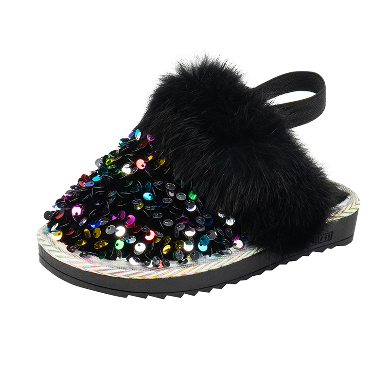 2024 invierno de comercio exterior nuevos zapatos de lana coreanos para niños, trapeador de lana de moda, zapatos casuales de algodón para niñas, trapeador de algodón para bebés