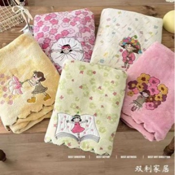 Coral quick dry soft hair towel