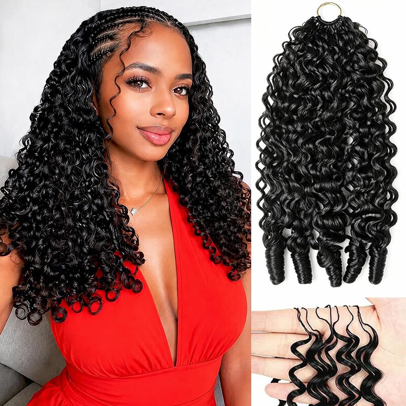 Burmese Curly Crochet: Cross-border African Burmese curly crochet hair extensions, long curly braided wigs