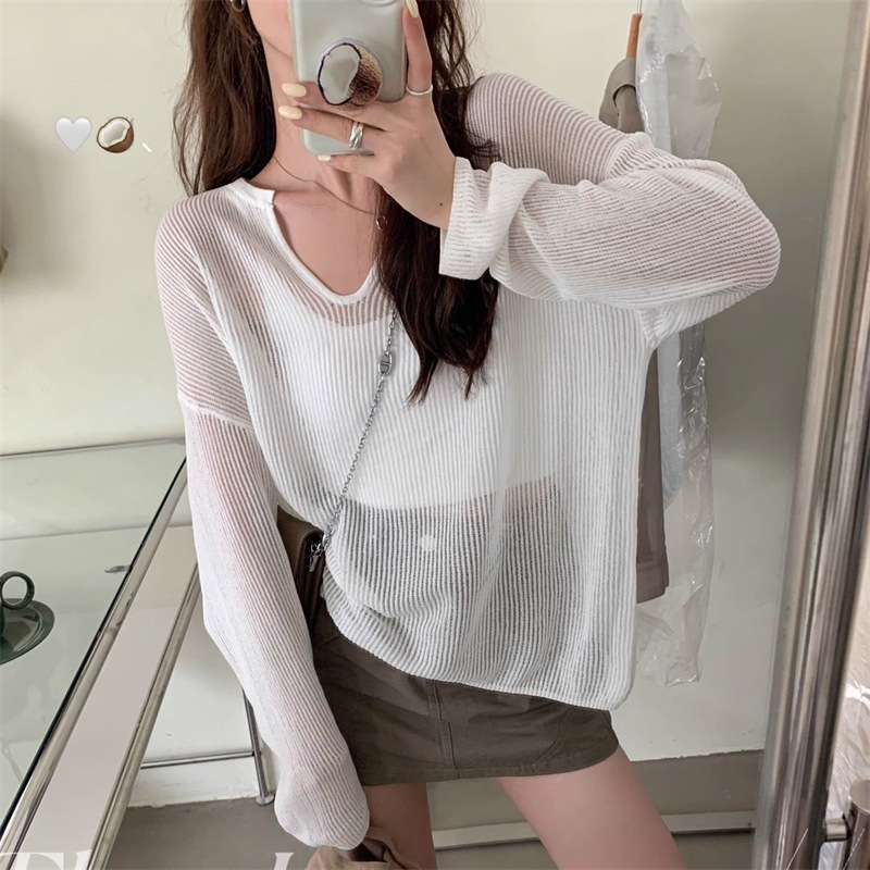 Thin knitted summer sweater