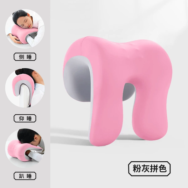 [Comfortable back sleeping style·Napping care]✅[Pink and gray]