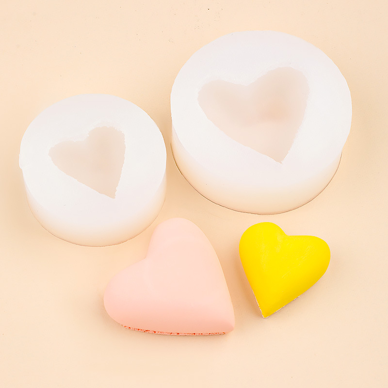 Molde de silicona con forma de amor Molde de decoración de pastel de fondant de chocolate de bricolaje Salida de aire Molde de yeso de aromaterapia de coche