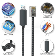 USB 转千兆网口一体线 纯铜USB3.0转RJ45直连线笔记本外置网络线