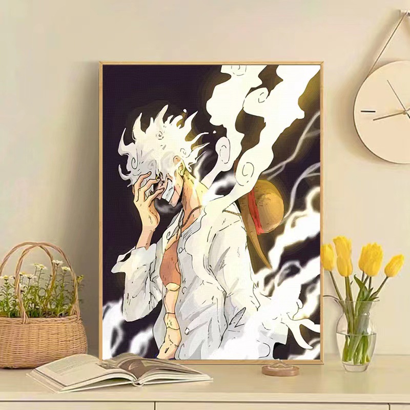 Lufei de cinco velocidades de una pieza digital de pintura al óleo de bricolaje relleno de color de pintura hecha a mano pintura al óleo de acrílico al por mayor