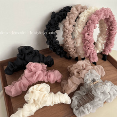 Forest fairy mesh hairband for women, high-end elegant head accessory, 2022 new style headband, high crown magic tool