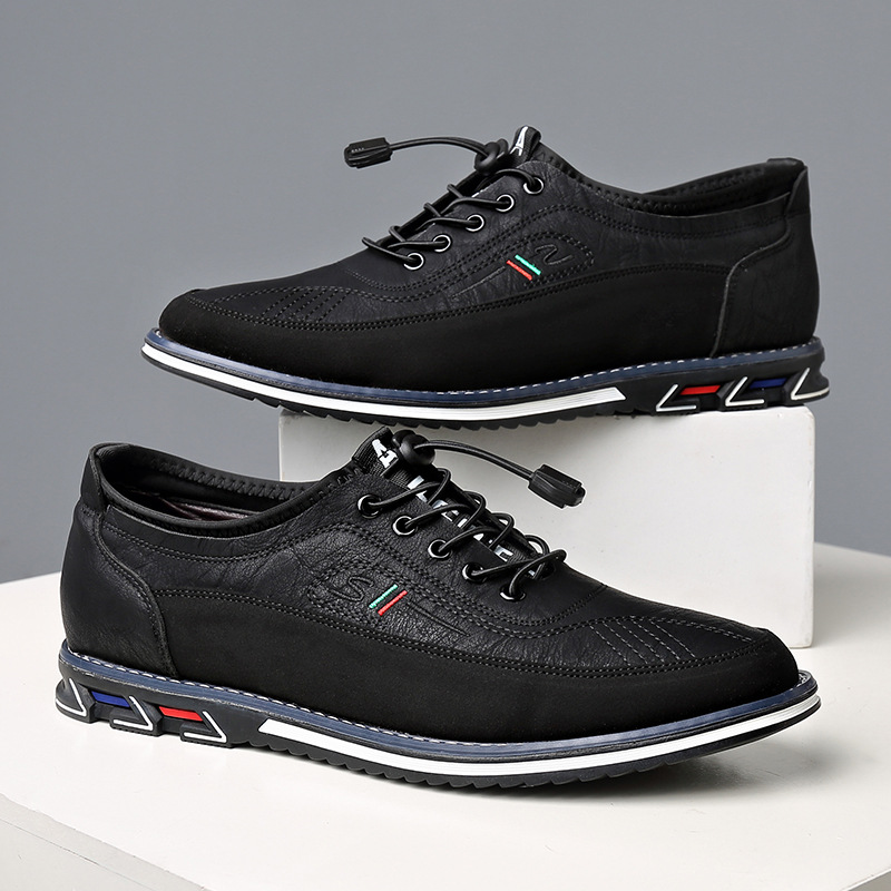 Cross-border 2025, otoño de nuevos zapatos deportivos de conducción, moda y cómodos, zapatos de cuero casuales sin abrazaderas para hombres image 3